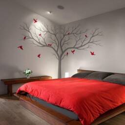 Tree Wall Decal Sticker Home Decor-Giant For Nursery, With Birds Corner-Dk365 - thumbnail 3
