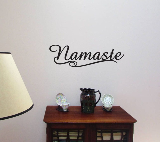 Namaste Yoga Wall Art New Age Spiritual Decal - image 1