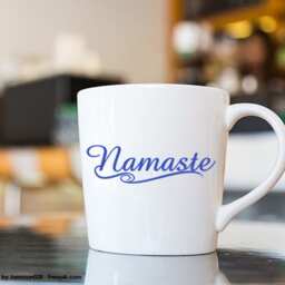 Namaste Yoga Wall Art New Age Spiritual Decal - thumbnail 3