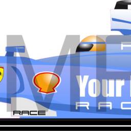 Racing Car Formula 1 Personalised Wall Sticker Children's Bedroom Decal Art Graphic Mural Customised - thumbnail 2