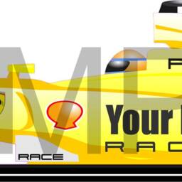 Racing Car Formula 1 Personalised Wall Sticker Children's Bedroom Decal Art Graphic Mural Customised - thumbnail 3