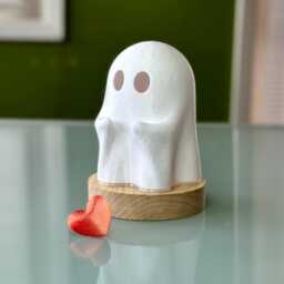 Super Cute & Adorable Ghost Holding A Heart - Led Lamp Free Shipping Halloween - Fun Light Spooky Ring Holder Jewelry - thumbnail 3