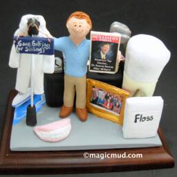 Root Canal Dentist's Gift, Custom Made Female Endodontist Figurine, Endontist Graduation Christmas Gift For - thumbnail 4
