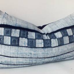 Hmong Pillow Vintage Hand Painted Textiles Sofa Cushion Throw Pillows Ethnic Boho Chic Decorative Pillows Pillowcase Batik Fabric - thumbnail 2