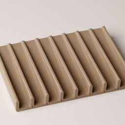 Eco Friendly Soap Dish - 3D Printed With Wood Dust & Corn Starch Bathroom Drainage Grooves Without Plastic Natural - thumbnail 2