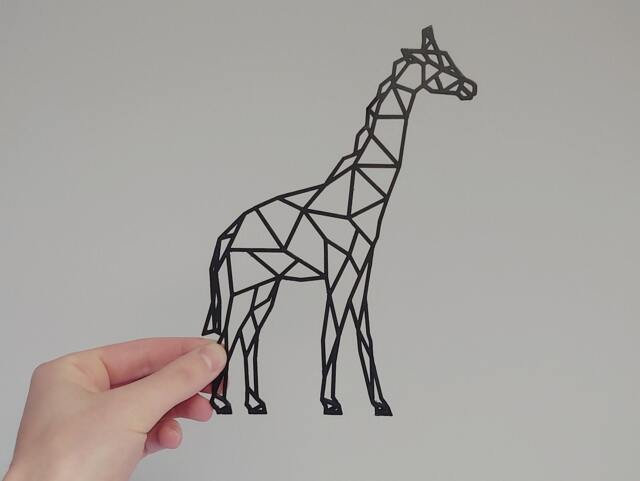 Geometric Giraffe - Wall Art Hanging Decoration Home Decor Black Printinghive - image 1