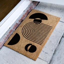 Mid Century Modern Abstract Rug - Minimalist Doormat Home Decor Midcentury Housewarming Gift New - thumbnail 2