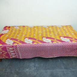 Twin Cotton Kantha Quilt Floral Indian Bedspread Blanket - thumbnail 4