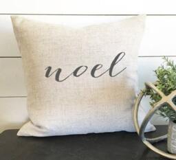 Noel Pillow Cover, 18 X Christmas Decor, Farmhouse Style Pillow Cover, Holiday Decor - thumbnail 1