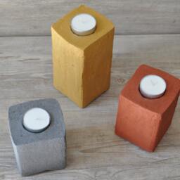 Tealight Concrete Set Of3 - thumbnail 3