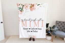 Gift From Kids, Grandma Quote, Custom Quote Blanket, Personalized Christmas Birthday Present For Mom, Mom - thumbnail 1