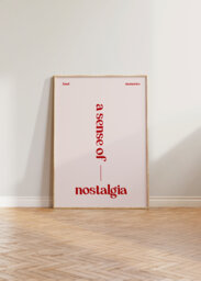 Living Room Print, Retro Wall Art, Typography A Sense Of Nostalgia Prints, Vintage Typographic Cool Art - thumbnail 1