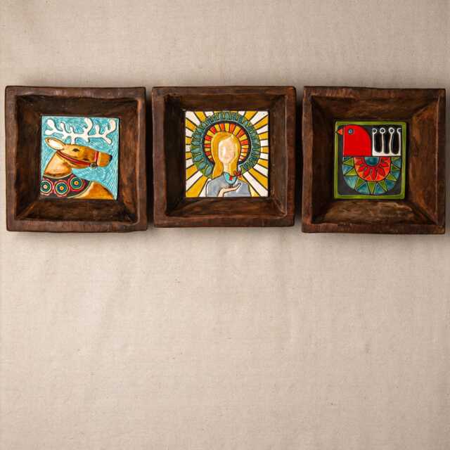 Christmas Ceramic Wall Art Framed, 12 - image 1