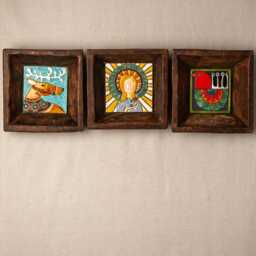 Christmas Ceramic Wall Art Framed, 12