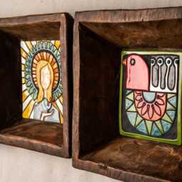 Christmas Ceramic Wall Art Framed, 12 - thumbnail 2