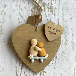 Gift For Grandma, Wooden Hanging Ornament, Handmade, Grandma Birthday, Mothers Day, Love You, Prsonalised Gift Nanny, Nan, Gran - thumbnail 3
