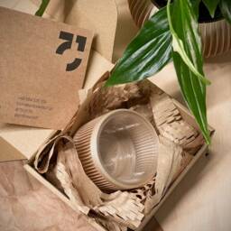 Medium Planter 71P01.500.oak - Oak Structure Ecofriendly 3D Printed Plant Pot - thumbnail 4