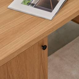 Desk in A Minimalist Scandinavian Style Made Of Veneered Oak Wood D-B01 - thumbnail 4