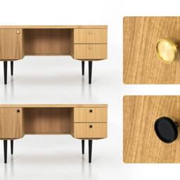 Desk in A Minimalist Scandinavian Style Made Of Veneered Oak Wood D-B01 - thumbnail 2