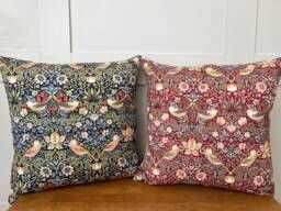 "William Morris Fabric Cushion Cover/strawberry Thief/ Willow Bough/ Brother Golden Lily/ Eyebright/ 12"" 14"" 16"" 18"" 20" - thumbnail 1