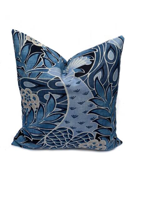 Thibaut Desmond Paramount Collection Cushion Cover Pillow Double Sided Blue - image 1