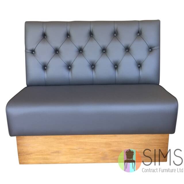 Modular Deep Buttoned Banquette Fitted Bench Booth Seating - Cafe, Kitchen, Bar - image 1