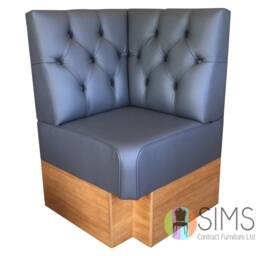 Modular Deep Buttoned Banquette Fitted Bench Booth Seating - Cafe, Kitchen, Bar - thumbnail 3