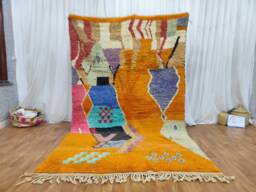Handmade Berber Boujaad Rug - Moroccan Sheep Wool Floor Carpet - thumbnail 1
