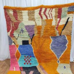 Handmade Berber Boujaad Rug - Moroccan Sheep Wool Floor Carpet - thumbnail 2