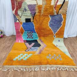 Handmade Berber Boujaad Rug - Moroccan Sheep Wool Floor Carpet - thumbnail 3