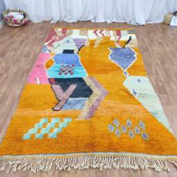Handmade Berber Boujaad Rug - Moroccan Sheep Wool Floor Carpet - thumbnail 4