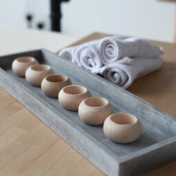 Set Of 6 Ash Wood Candlestick Holders Rustic Scandinavian Decor - thumbnail 2