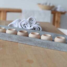 Set Of 6 Ash Wood Candlestick Holders Rustic Scandinavian Decor - thumbnail 3