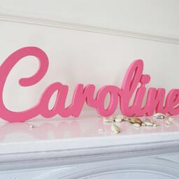 Personalized Kids Name Sign Hand Cut Plywood Wall Hanging - thumbnail 2