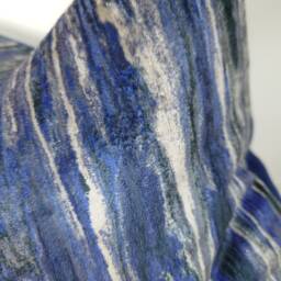Blue Charcoal Black Abstract Textured Velvet Cushion Cover/ Throw Cover - thumbnail 3