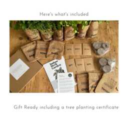 Jute Indoor Herb Garden Kit X6, Eco Friendly Gift Idea - Grow Your Own Fresh Herbs in Bags Sustainable Birthday Or Christmas Crafts - thumbnail 2