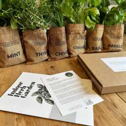 Jute Indoor Herb Garden Kit X6, Eco Friendly Gift Idea - Grow Your Own Fresh Herbs in Bags Sustainable Birthday Or Christmas Crafts - thumbnail 3