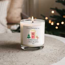 Personalised First Christmas Soy Candle Gift Set New Home Present For Couple - thumbnail 3