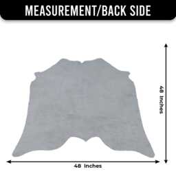 Black & White Cowhide Rug Modern Hair-On Leather Accent - 48x48 Inches - thumbnail 3