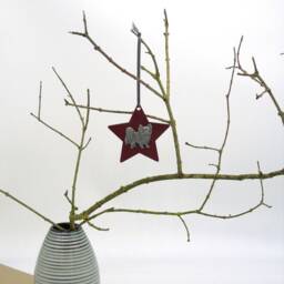 Papillon Wooden Star - Christmas Ornament Tree Decoration Dog Hanging Mum Gift - thumbnail 4