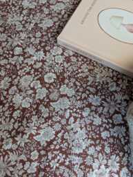 Liberty London - Girl Baby Bedding Taupe Brown Fitted Crib Sheet Chocolate Changing Pad Covers - thumbnail 1