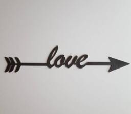 Love Arrow Home Decor. Metal Wall Arrow. Sign. Valentine Gift. Wedding - thumbnail 1