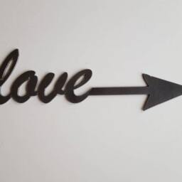 Love Arrow Home Decor. Metal Wall Arrow. Sign. Valentine Gift. Wedding - thumbnail 3