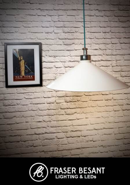 Modern Pendant Lighting 500mm Wide Shade With Conduit Box Top Industrial Style - image 1