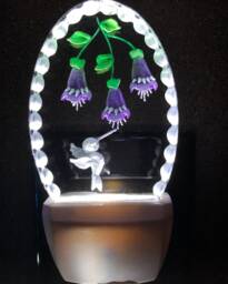 Hummingbird Fuscia Flower Night Light