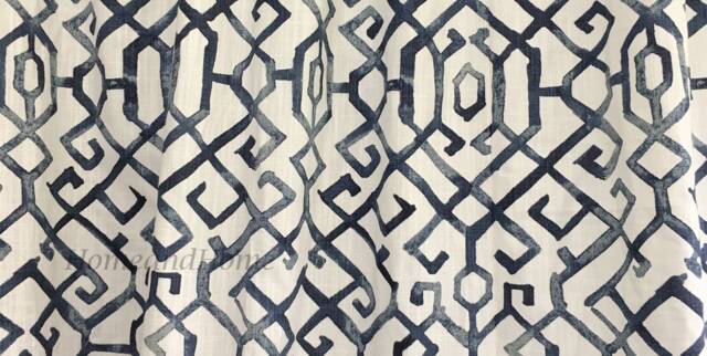 Blue White Valance 50 X 14 16 18 Slub Linen Look Blue Valance Curtain Topper Window Kitchen Custom