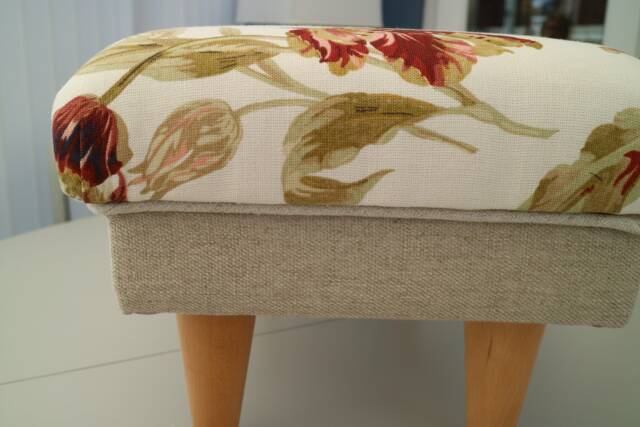 Footstool in Laura Ashley Gosford Paprika - image 1