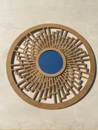 Wooden Round Wall Mirror Kambio 60cm