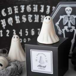 Spooky Ghost Sculpture Ceramic Grim Grinning Smiler - thumbnail 4