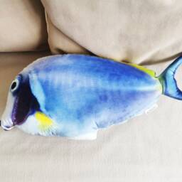 Unicorn Fish Pillow Blue Ocean Decor, Gift For Fisherman - thumbnail 3